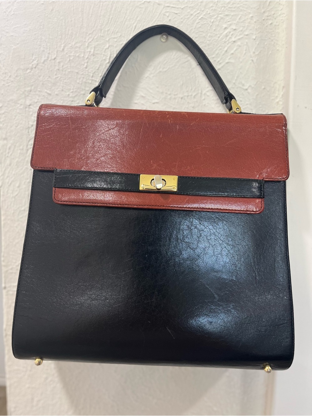 Kamarel Vintage Kelly Style Bag Genuine Leather High Quality